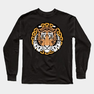 Tiger Print Graphic Long Sleeve T-Shirt